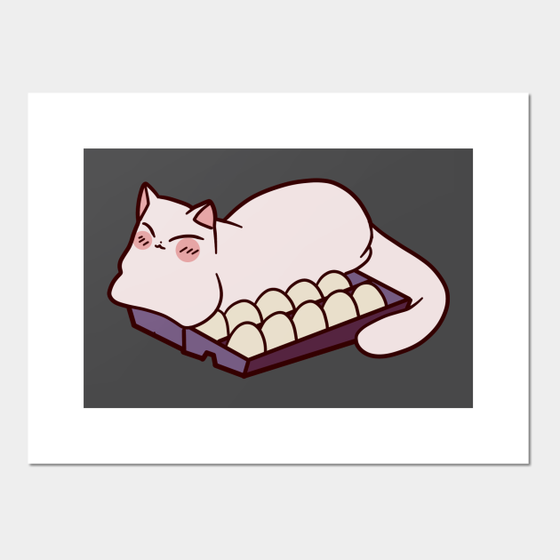Egg Carton Cat Cat Posters and Art Prints TeePublic